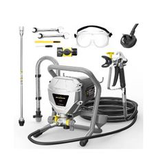 InoKraft MaXpray M1 Airless Paint Sprayer, 220V 466W High Efficiency, Thinning-Free, Minimal Overspray, for Home Exterior & House Interior