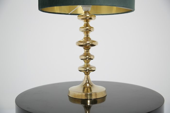 Vintage Pair of Swedish Brass Table Lamps, 1960s.