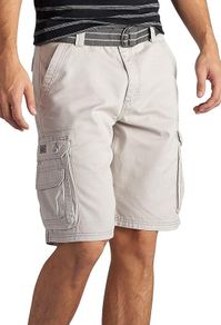 Lee Men's W Cargo Shorts with D-Ring Belt 21833, Cadet Grey, 42 EU, Size 2XL
