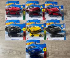 7 X Ferrari mainline Hot Wheels