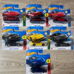 7 X Ferrari mainline Hot Wheels