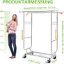 Heavy Duty Double Clothes Rack 272 kg Capacity Alloy Steel Image 3