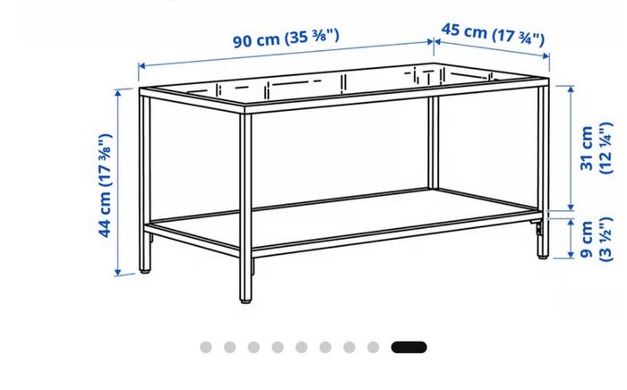 Glass coffee table