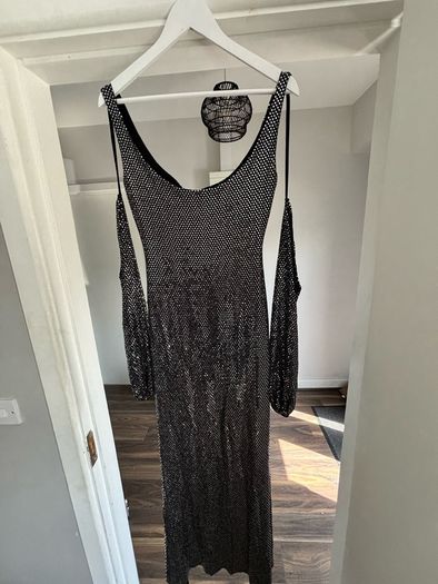Black sequin debs dress