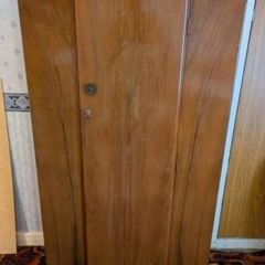 Vintage 1940s Art Deco Wooden Wardrobe Mid Century Gentlemans Compactum