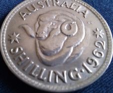 1962 Australian Silver Shilling.