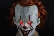 Creepy Pennywise Joker Mask Cosplay Horror Evil Demon Clown Killers Latex Helmet Halloween Carnival Party Costume Props Gifts
