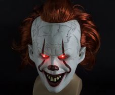 Creepy Pennywise Joker Mask Cosplay Horror Evil Demon Clown Killers Latex Helmet Halloween Carnival Party Costume Props Gifts