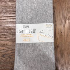 Primark Grey Jersey Single Bed Sheet