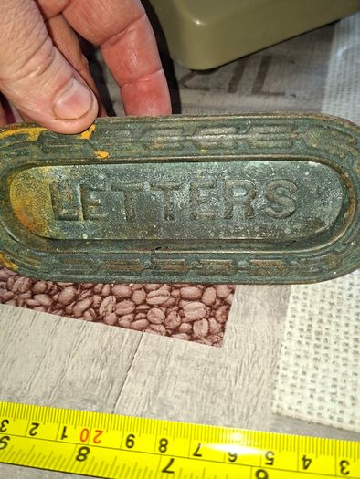 Beautiful Old Letterbox, Raised LETTERS on the flap, Postage Available