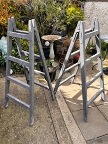 Pair of rare antique vintage ladders