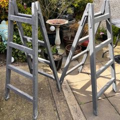Pair of rare antique vintage ladders