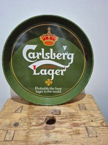 Carlsberg metal beer tray