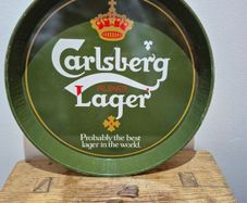 Carlsberg metal beer tray