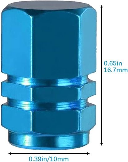 NEW SALE | 8 Pcs Aluminum Tire Valve Stem Caps Metal Car Dust Caps for Car Tyres Universal Tyre Valve Caps Car Caps with Gasket for Motorbike, Trucks, Bike, Electric Scooter, SUV, Baby Buggies (red, blue)