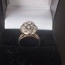 stunning vintage white gold diamond cluster ring Image 10