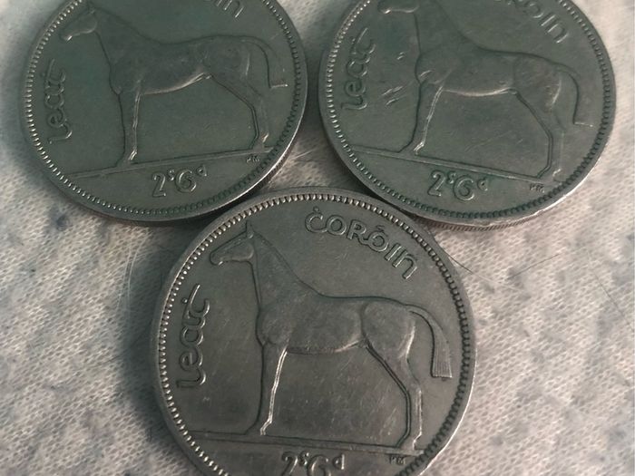 Three Irish Half Crowns