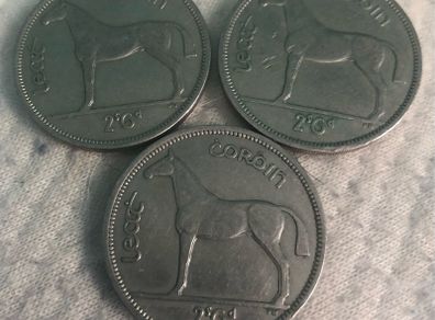 Three Irish Half Crowns