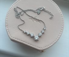 Paul Costello  Bridal Range Cz Necklace Sterling Silver