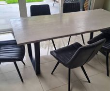 Table and six chairs