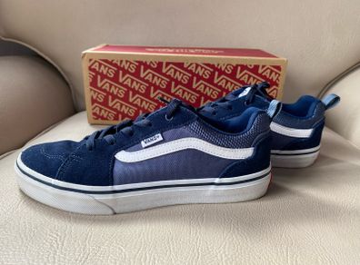 Vans blue suede canvas