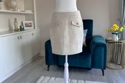 Ladies Cream &amp; Gold Mini Skirt from Savida  Size Small UK 10 / EU 38