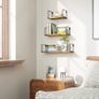 Rustic Floating Shelves, Decorative Wood Wall Shelves Set of 3, Wall Mounted Storage Shelves for Bedroom, Living Room, Kitchen, Bathroom, Office and More Carbonized Black (MULTIPLE COLOURS) Image 5