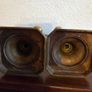 Antique Pair Heavy Brass Jack of Diamonds Candlesticks Image 4
