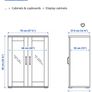 SKRUVBY Cabinet with glass doors, white, 70x90 cm Image 6
