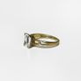 9ct Yellow Gold Emerald Cut CZ Solitaire Ring Image 2