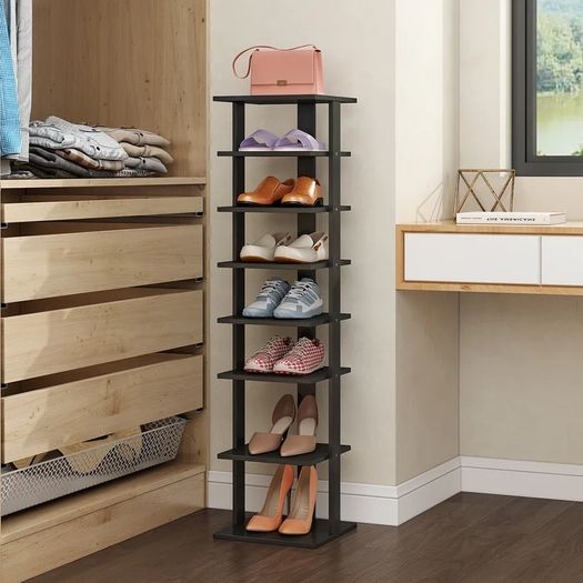 Wooden 7 Pair Shoe Rack Free Postage (multiple Colours)