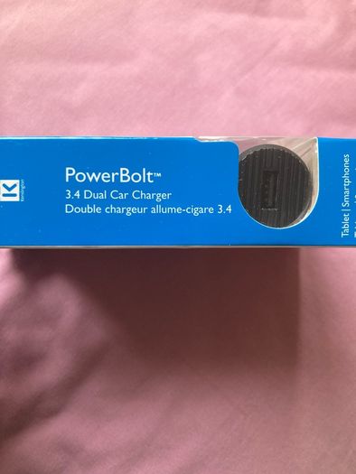 BNIB Kensington PowerBolt 3.4 Dual Fast Charge Car Charger with micro USB Cable