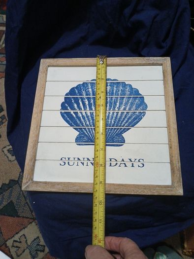 Timber Framed Seashell Painting
