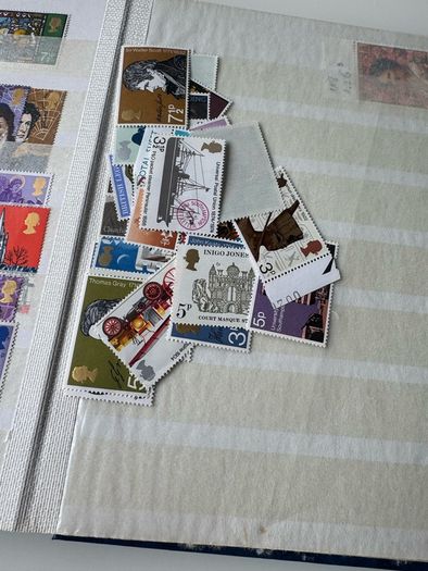 UK collection in stamp album