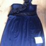 NWT ASOS Navy One Shouldered Dress with Black Velour Detail (Size 10-12) Image 7