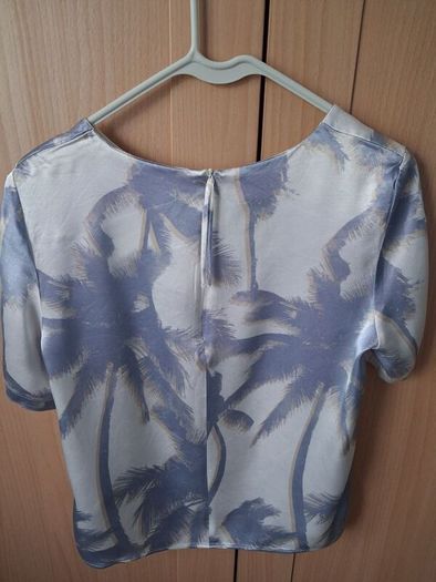 Oui Top White Blue - Fits UK 8 to 10 - New Without Tags RRP 120