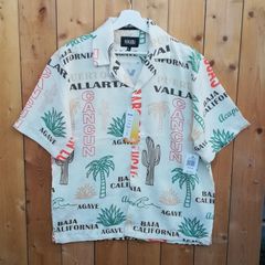 Brand new Malibu mens California design  short sleeve ecru shirt large size