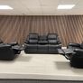 Holgate Manual Leather & Fabric Recliner Sofa Image 2