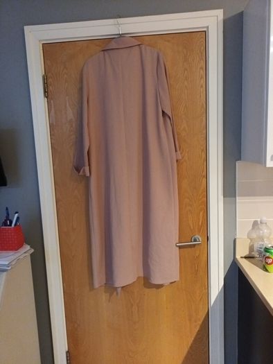Primark  Lightweight Dusty  Pink Long  Coat.  S. 16    New.