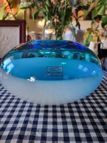 Two-tone large Murano glass bowl