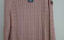 Superdry pink slouchy cable knit jumper