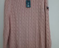 Superdry pink slouchy cable knit jumper