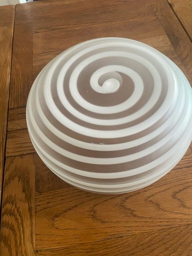 vintage mid century Leonardo Germany "Twist " Glass Bowl