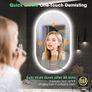 Oval Bluetooth Bathroom Mirror with LED Lights 600x1000mm, Anti-Fog, LED Bathroom Mirror with Memory, 3000K-6500K, Dimmable, HD Tempered Glass, IP44 Waterproof, Horizontal or Vertical Image 3