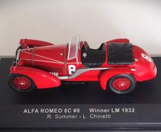 Diecast Model Le Mans Winning Alfa Romeo 8C 2300 Le Mans 1932 1st - IXO 1:43