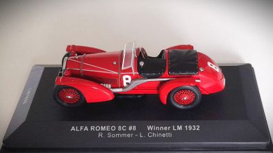 Diecast Model Le Mans Winning Alfa Romeo 8C 2300 Le Mans 1932 1st - IXO 1:43