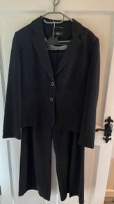 M&S black trouser suit