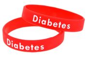 Free post! Medical silicone wristband for adult diabetes alert wristband