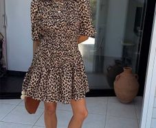 Never Fully Dressed Leopard Print Dress Size Uk 10