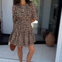 Never Fully Dressed Leopard Print Dress Size Uk 10